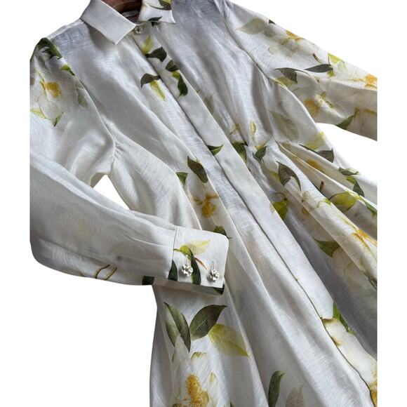 Zimmermann Ivory Magnolia Harmony Draped Shirt Dress - Picture 4 of 8